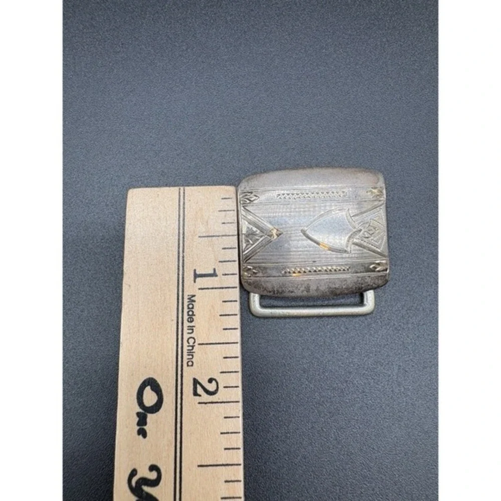 C.B. Marks & Co Sterling Silver Antique Belt Buckle Cincinnati Arts Crafts 20.9g